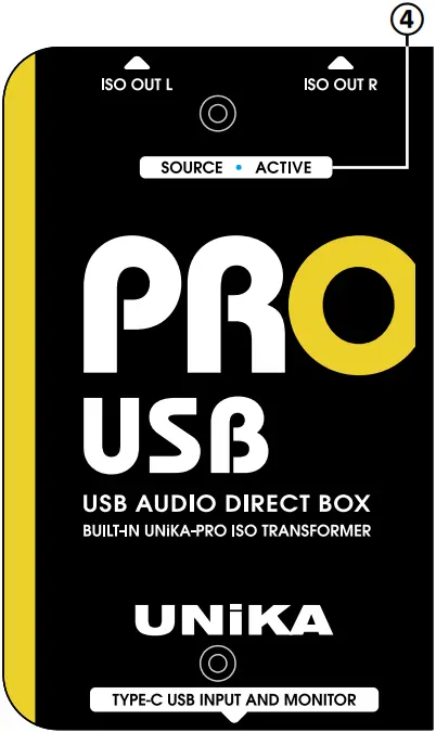 UNiKA PRO SERIES Audio Interface USB Audio Direct Box A05