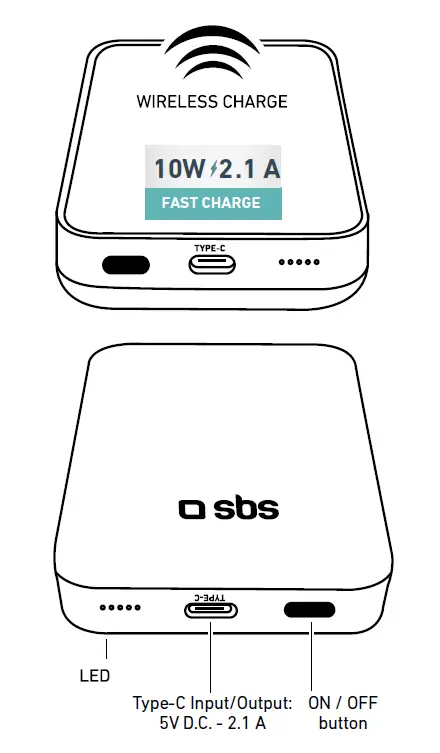 sbs-TEBB5000MAG1CW-Mag-Power-Bank-5000-Wireless-Charge-5Wsbs-TEBB5000MAG1CW-Mag-Power-Bank-5000-Wireless-Charge-5W-Instruction-Manual-fig-1-Instruction-Manual-fig-1