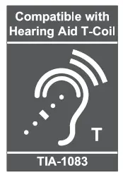 Compatible with hearing AID T-Coil