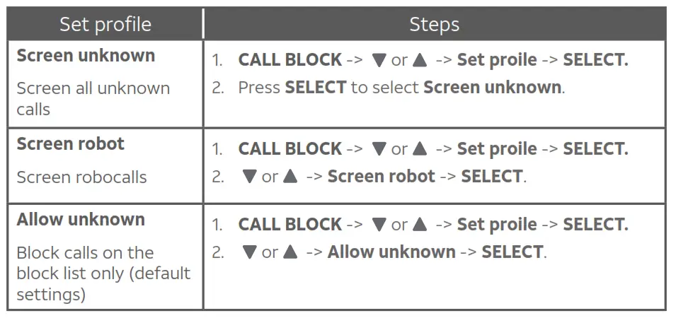 DECT 6.0 Cordless Telephone - Set profile
