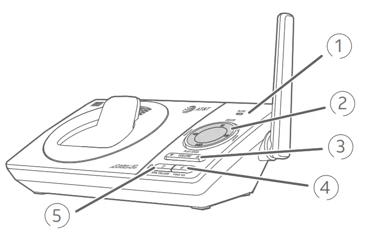 DECT 6.0 Cordless Telephone - Telephone base overview
