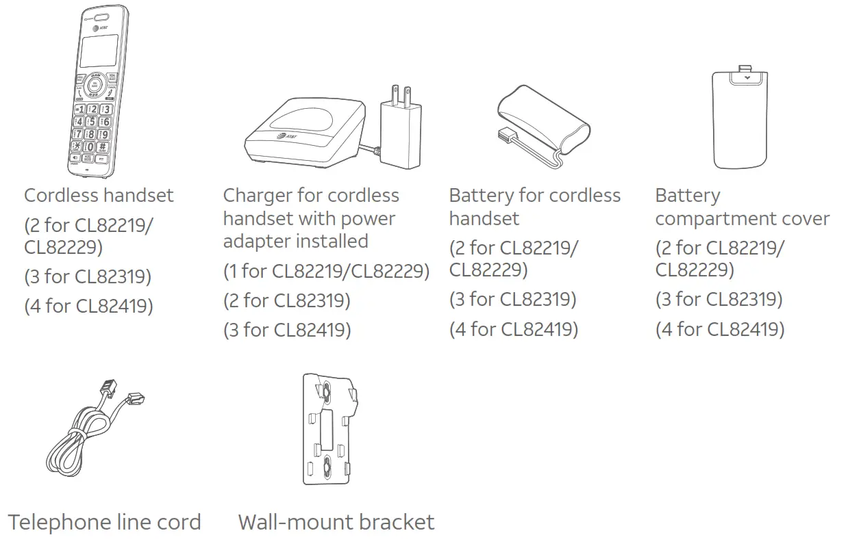 DECT 6.0 Cordless Telephone - telephone package contains the following items 2