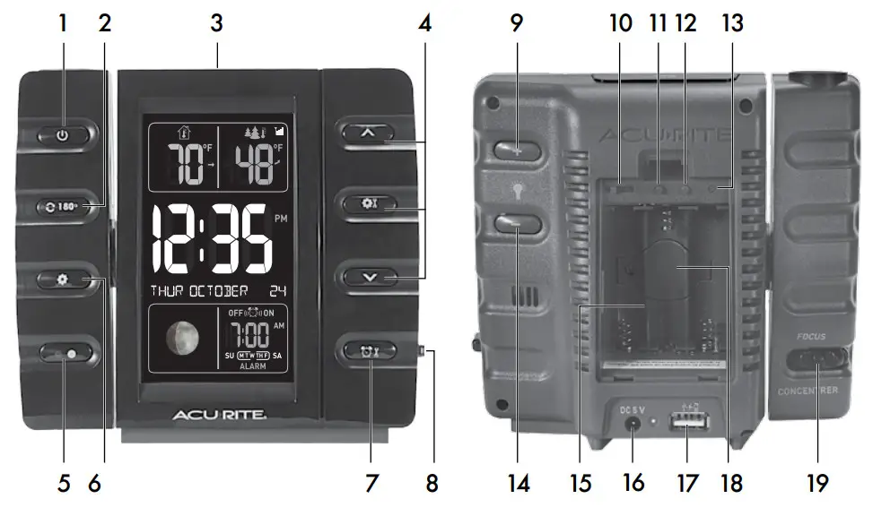 AcuRite 13020 Projection Alarm Clock - Features & Benefits 1