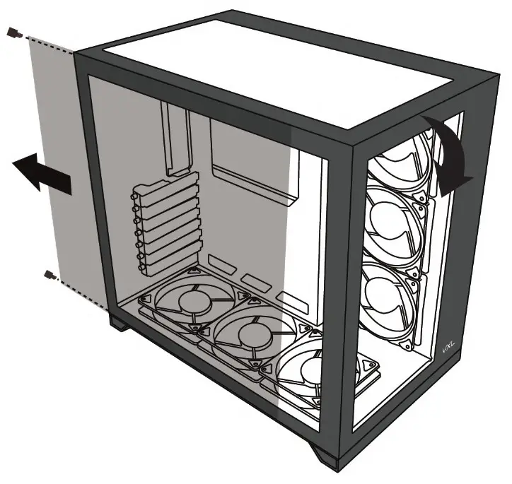 tecware VXL Dual Chamber ATX Case - fig
