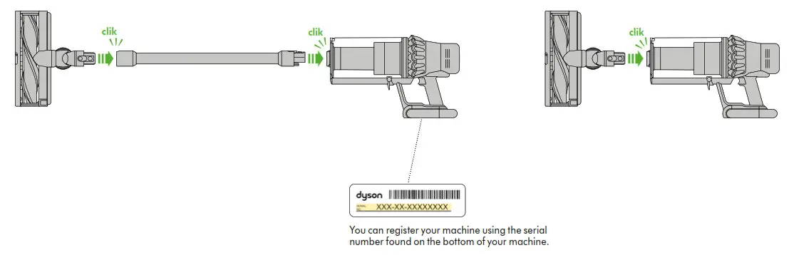 dyson Vacuum Cleaner - Assembling your machine