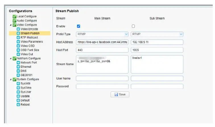 laia C12X PTZ Camera - Fill these two parameters