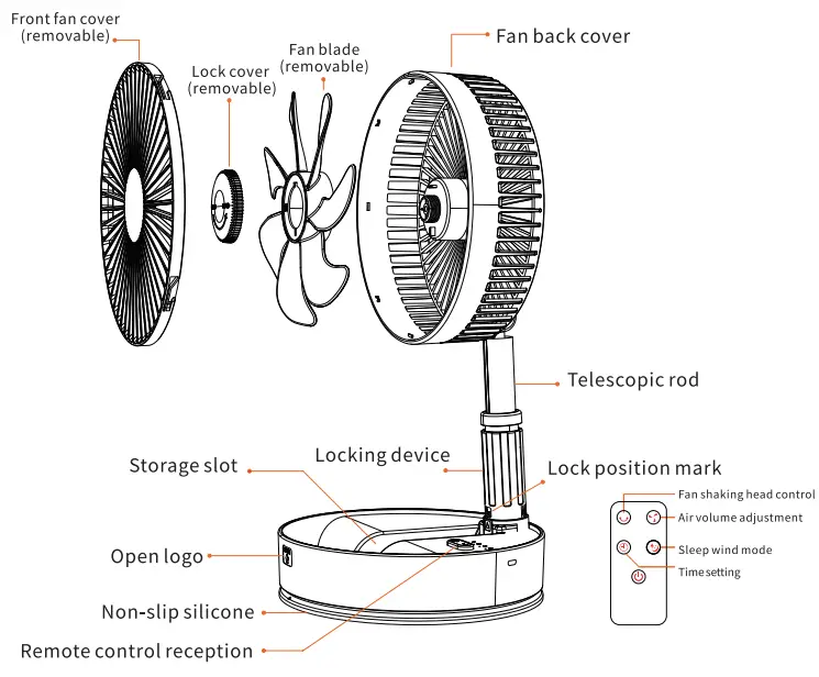 COMFIER-CO-P11W-Portable-Rechargeable-Fan-FIG-1