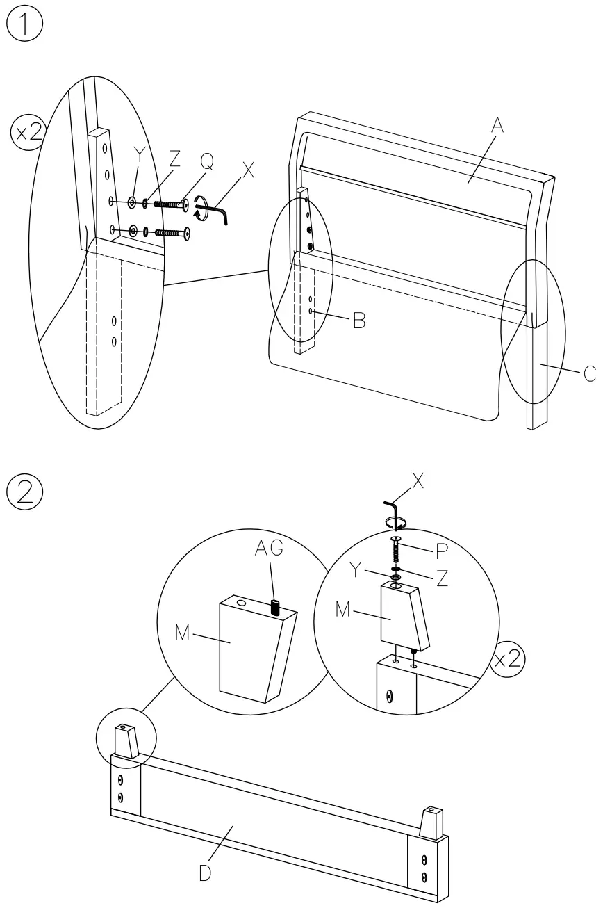 ASHLEY B080 381 Adelloni Queen Upholstered Bed-fig1