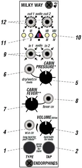 ENDORPHINES MILKY WAY Stereo Effect Processor A1