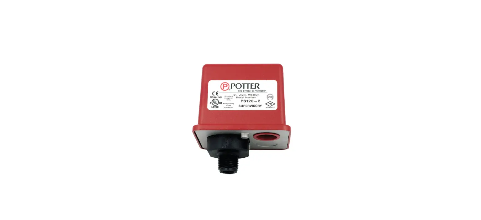 Potter Ps120 Series Supervisory Pressure Switch For Excess Pressure Systems Owner's Manual
