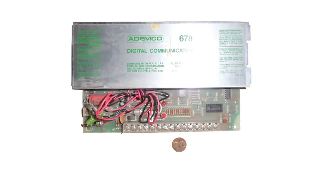 Ademco 678 Digital Communicator Alarm Device Instructions Ademco 678 Digital Communicator Alarm Device Instructions