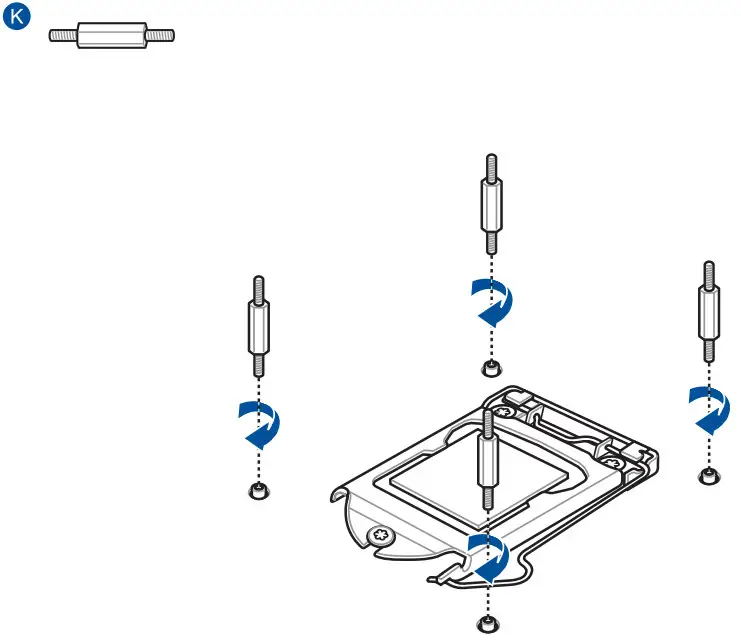 ASUS ROG Ryuo III ARGB Series CPU Liquid Cooler - standoff screws