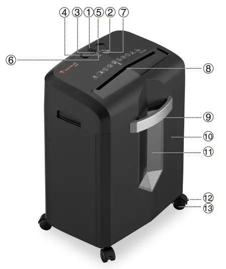 bonsaii C266-A 12 Sheet Cross Cut Paper Shredder - Overvew