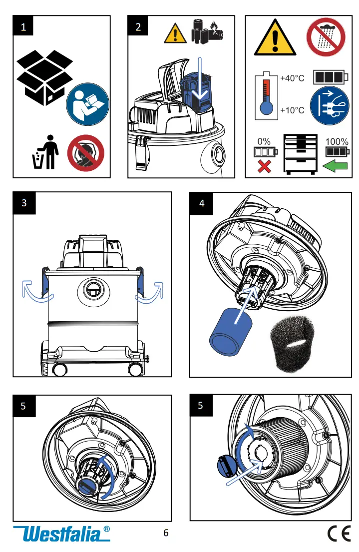 westfalia 18 V Li-Ion Wet-Dry Vacuum - Parts 2