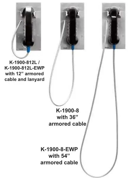 VIKING K-1900-8 Series Hot-Line Panel Phone with Keypad