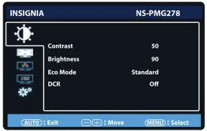 FIG 22 Adjusting menu options
