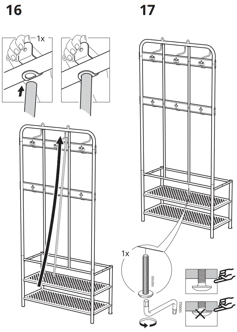 IKEA PINNIG Coat Rack with Shoe Storage Bench - FIGURE 15