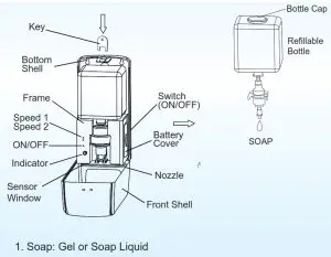 KENT 12017 Touchless Soap Dispenser--KENT 12017 Touchl