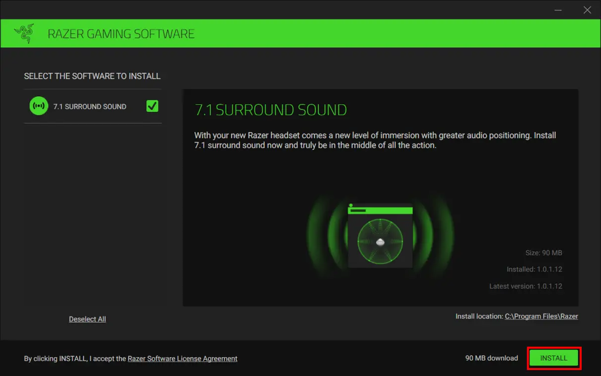 activate and use 7.1 Surround Sound