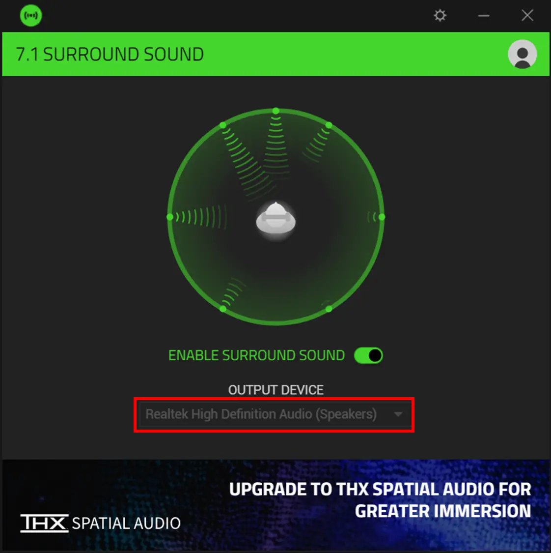 activate and use 7.1 Surround Sound
