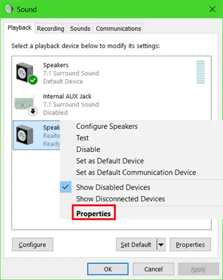 activate and use 7.1 Surround Sound