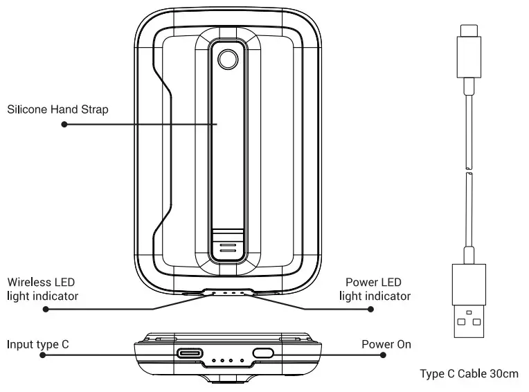 fuel rod PB103-050B Magnetic and Wireless Powerbank 5000mAh - Iliustration