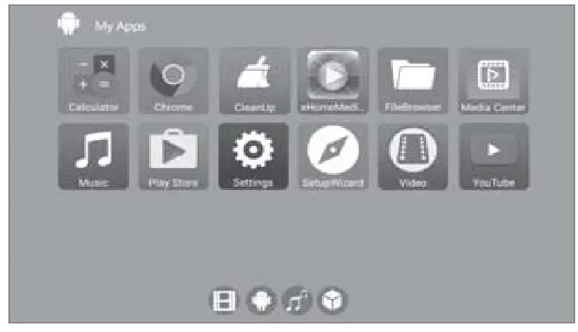 Mandoe Media Pty MCMP1021 Android TV- Apps