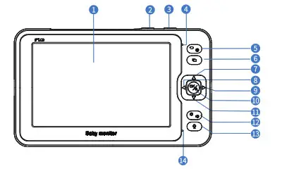 FOSCAM 5 Inch 1080P Full HD Baby Monitor- Monitor