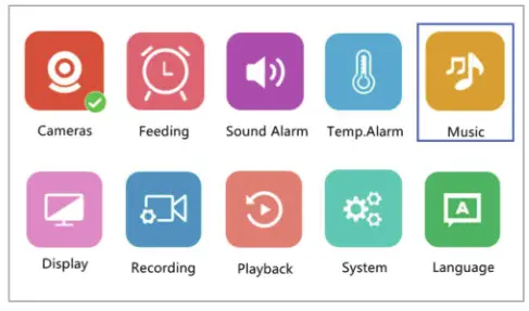 FOSCAM 5 Inch 1080P Full HD Baby Monitor- Music