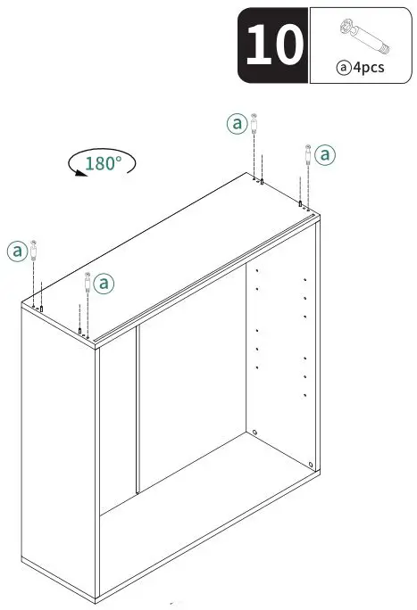 YITAHOME Adjustable 5-Tier Shelf Bookcase - ASSEMBLY STEP 10
