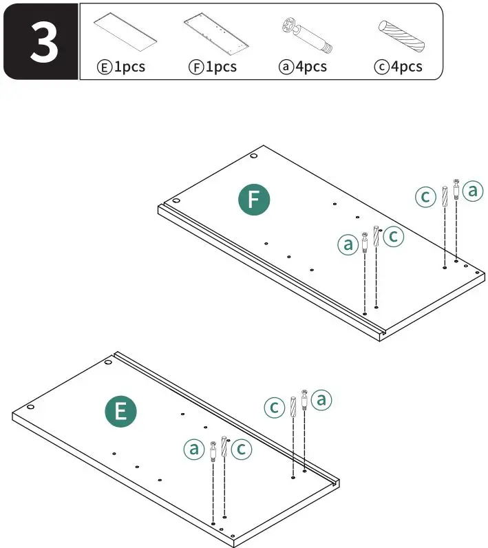 YITAHOME Adjustable 5-Tier Shelf Bookcase - ASSEMBLY STEP 3