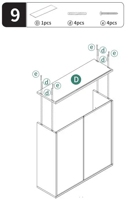 YITAHOME Adjustable 5-Tier Shelf Bookcase - ASSEMBLY STEP 9