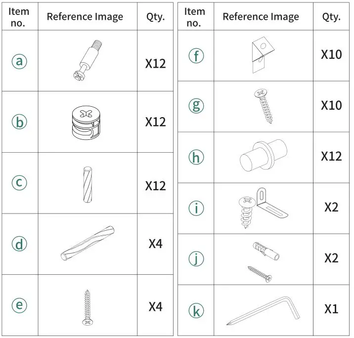 YITAHOME Adjustable 5-Tier Shelf Bookcase - Accessories