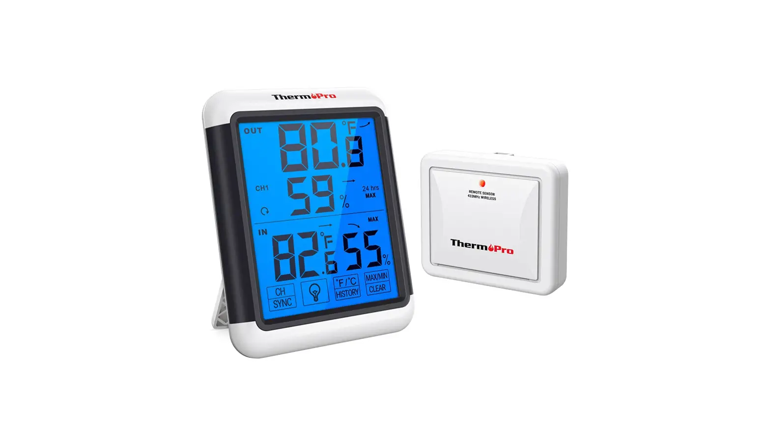 Thermpro Tx-2b Wireless Indoor-outdoor Humidity And Temperature Monitor Instruction Manual