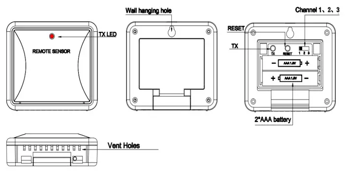 ThermPro TX 2B Wireless Indoor Outdoor Humidity and Temperature Monitor - Outdoor Remote Sensor