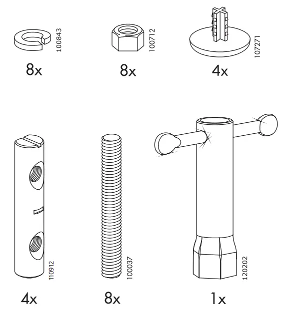IKEA JOKKMOKK Table and 4 Chairs Antique Stain 2