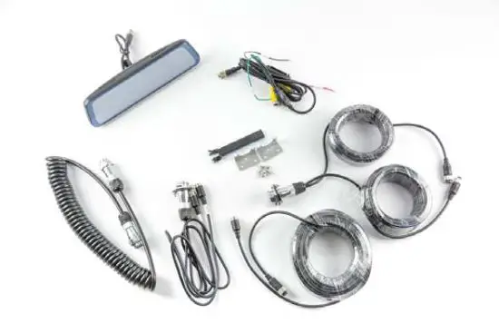 BRANDMOTION TRNS 2100 Transparent Trailer Ultra Wide Display Mirror - Kit Contents