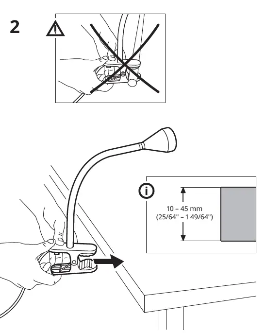 IKEA 70449888 NAVLINGE LED Clamp Spotlight 3