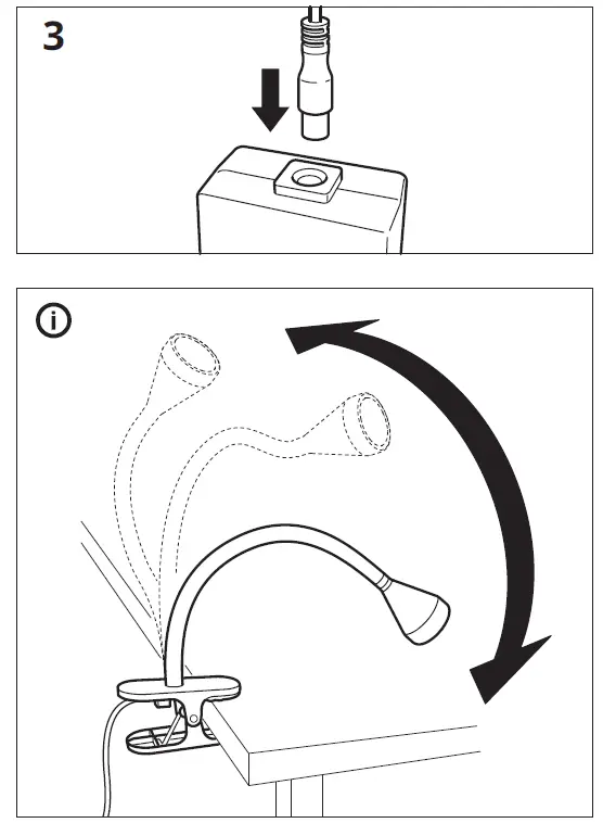 IKEA 70449888 NAVLINGE LED Clamp Spotlight 4