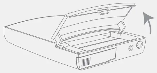 Polaroid GL10 Instant Mobile Printer -- Press and release latch