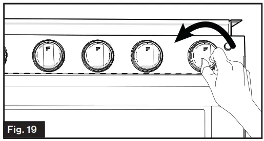 FURRION 2-in-1 Range Oven_ Push and turn the oven control knob counterclockwise