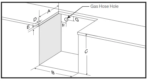 FURRION 2-in-1 Range Oven_Cabinet and counter cutout dimensions11