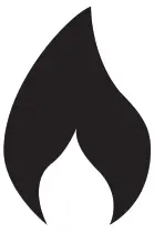 2. Push and turn the appropriate burner control knob counterclockwise to the position. (Fig. 13)