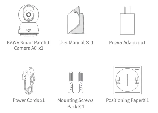 KAWA Smart Pan Tilt Camera A6 - box