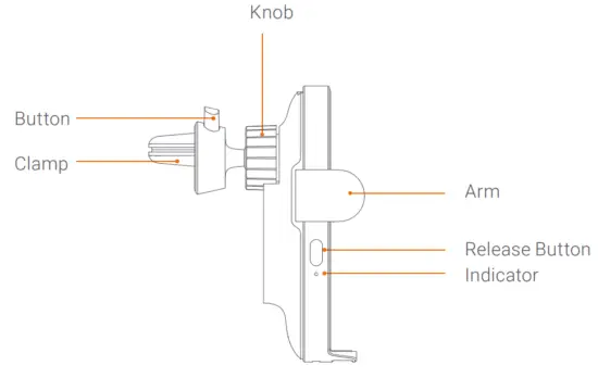 xiaomi WCJ02ZM 20W Wireless Car Charger - fig1