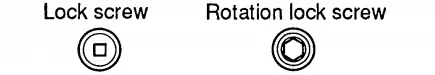 Lock screw and Rotation lock screw