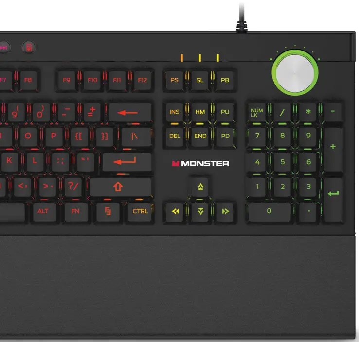 MONSTER 2MNGK0307B0E2 Alpha 5 0 Mechanical LED Gaming Keyboard -fig1
