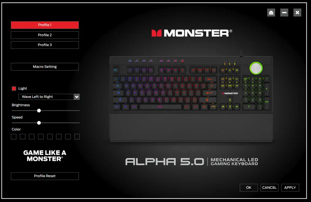 MONSTER 2MNGK0307B0E2 Alpha 5 0 Mechanical LED Gaming Keyboard -fig5