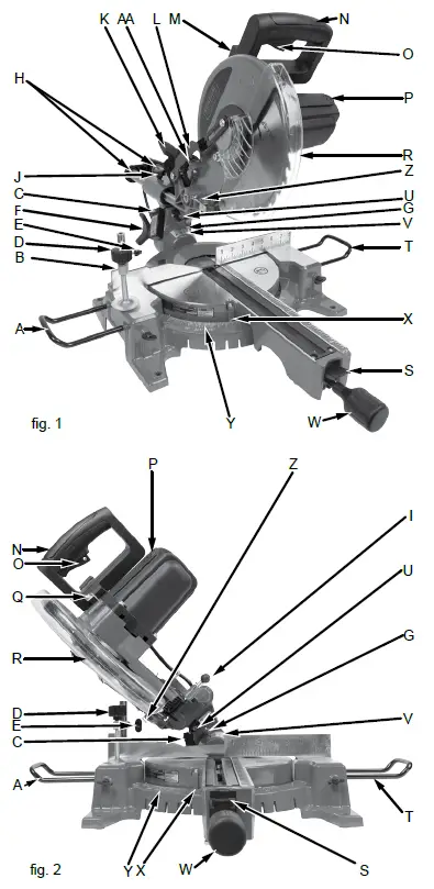 GENERAL MS3005 10 Inch Sliding Compound Miter Saw-1