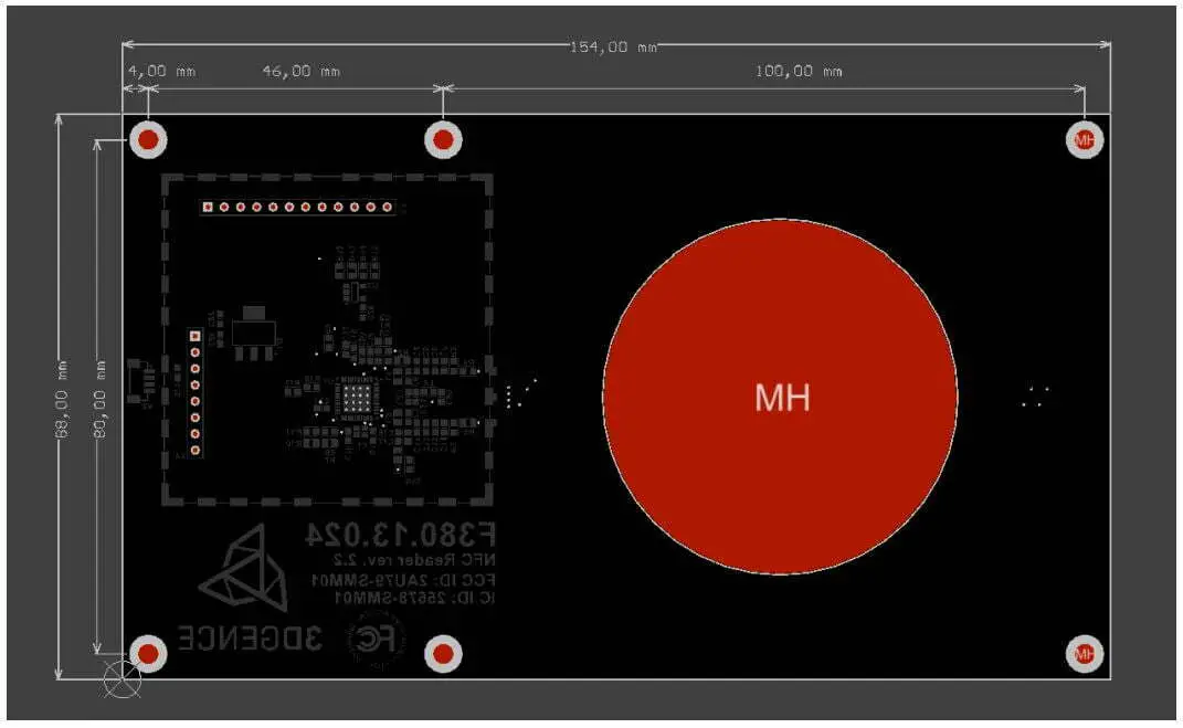 3DGENCE F380.13.024 NFC Reader User Manual - Mounting guide